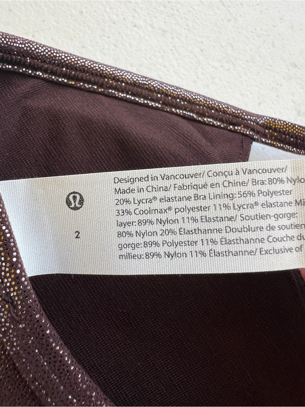 RARE Lululemon LIMITED EDITION Flow Nulu Y Foil Sports Bra 2 - Picture 7 of 9